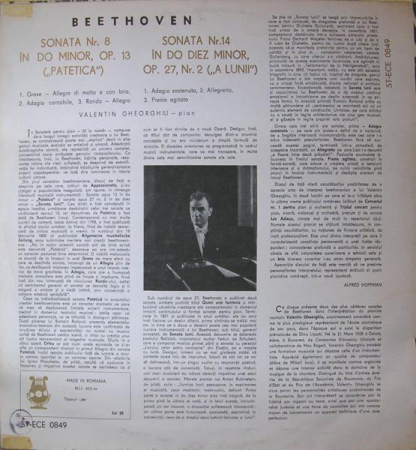 Ludwig van Beethoven - Sonatele Pentru Pian Nr. 8 ("Patetica") Și Nr. 14 ("Sonata Lunii") (Disc Vinil) [1]