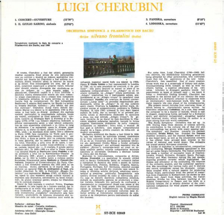 Luigi Cherubini - Orchestral Works, (Disc Vinil) [1]
