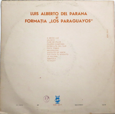 Luis Alberto Del Parana și „Los Paraguayos“* – Luis Alberto Del Parana Și „Los Paraguayos“ (V) (VINIL [1]