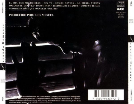 Luis Miguel - Segundo Romance (CD) [1]