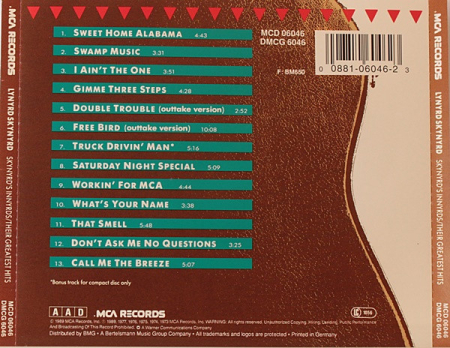 Lynyrd Skynyrd – Skynyrd's Innyrds / Greatest Hits (CD) [1]