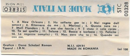Made In Italy, (Casetă Audio) [1]