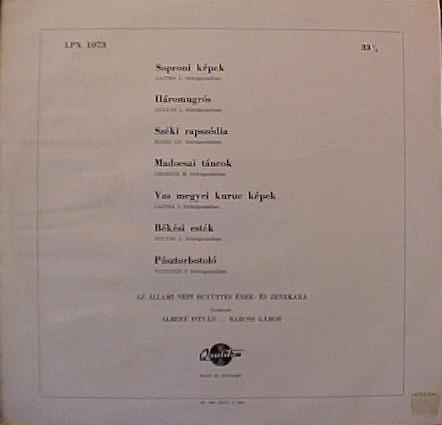 Magyar Állami Népi Együttes Ének- És Zenekara - Chorus And Orchestra Of The Hungarian State Folk Ensemble [1]