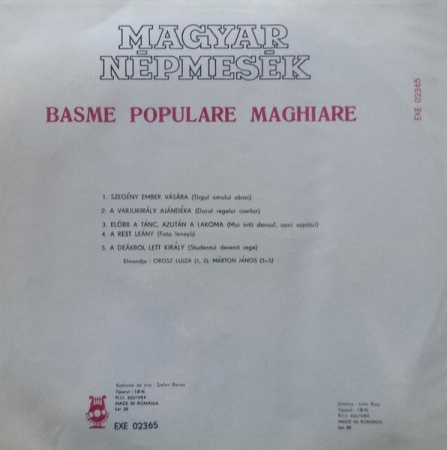 Magyar Mesék (Basme Populare Maghiare), (Disc Vinil) [1]