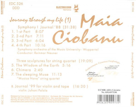 Maia Ciobanu - Journey Through My Life, (CD) [1]