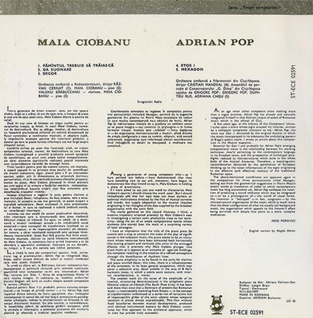 Maia Ciobanu - The Earth Must Live / Da Suonare / Setting / Etos I / Hexagon, (Disc Vinil) [1]