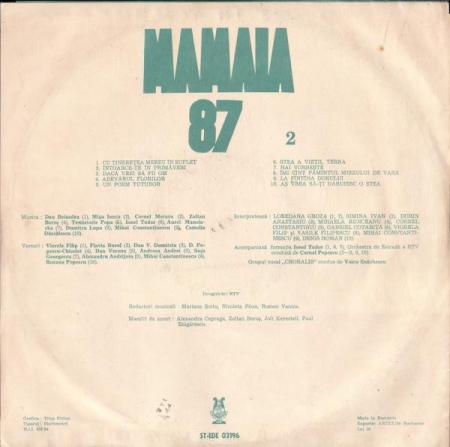 Mamaia 87 2, (Disc Vinil) [1]