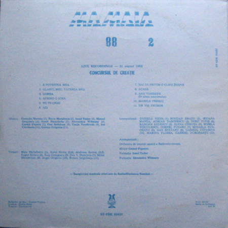 Mamaia 88 2 - Concursul De Creație, (Disc Vinil) [1]