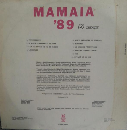 Mamaia '89 Creație, (Disc Vinil) [1]