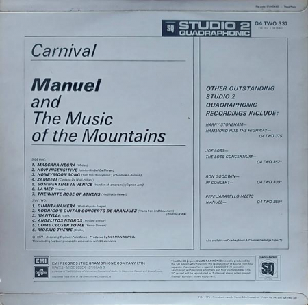 Manuel And His Music Of The Mountains - Carnival, (Disc Vinil) [1]