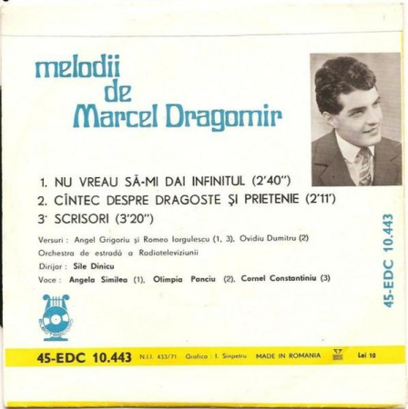 Marcel Dragomir - Nu Vreau Să-mi Dai Infinitul - Melodii De Marcel Dragomir (Disc Vinil) [1]