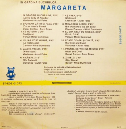 Margareta Pâslaru - În Grădina Bucuriilor, (Disc Vinil) [1]