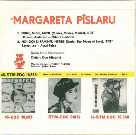 Margareta Pâslaru - Mîine, Mîine, Mîine / Noi Doi Și Pămîntu-ntreg (7 Inch), (Disc Vinil) [1]
