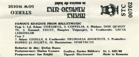 Mari Adagio-uri În Muzica De Balet (Famous Adagios From Balletmusic) (Caseta Audio) [1]