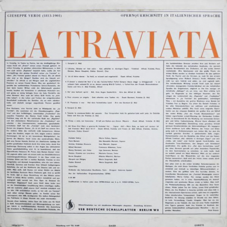 Maria Callas - La Traviata (Opernquerschnitt), (Disc Vinil) [1]