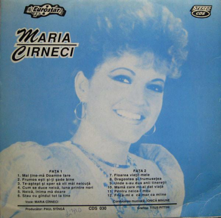 Maria Cîrneci - Cîntece De Petrecere, (Disc Vinil) [1]
