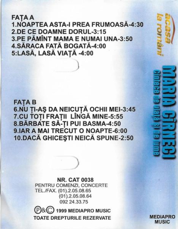 Maria Cîrneci - Cîntece De Viață Și De Lume [1]