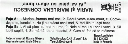 Maria Cornescu - Ai Să Pleci Cu Alta-n Lume, (Casetă Audio) [1]