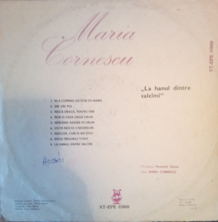 Maria Cornescu – La Hanul Dintre Salcîmi (VINIL) [1]
