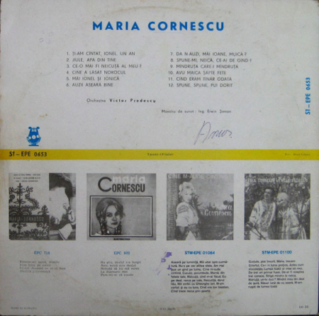 Maria Cornescu – Maria Cornescu, (Disc Vinil) [1]