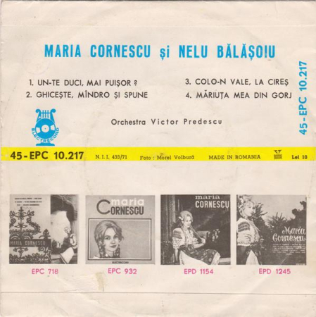 Maria Cornescu - Maria Cornescu Și Nelu Bălășoiu (Disc Vinil) [1]