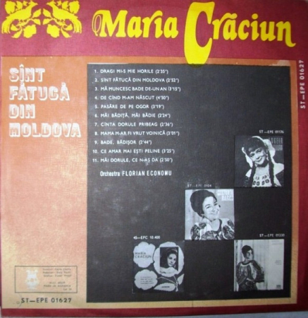 Maria Crăciun - Sînt Fătucă Din Moldova, (Disc Vinil) [1]