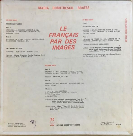 Maria Dumitrescu-Brateș - Le Français Par Des Images, (Disc Vinil) [1]