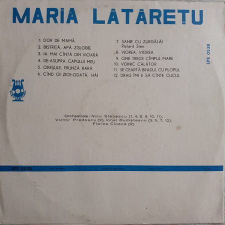 Maria Lătărețu – Dor De Mamă, (Disc Vinil) [1]