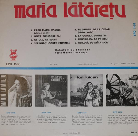 Maria Lătărețu - Maria Lătărețu (Disc Vinil) [1]