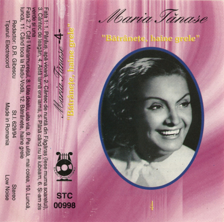 Casete audio - Maria Tănase - -4- Batrânețe, Haine Grele , (Casetă Audio)