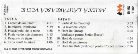 Marian Alexandru – Muzică Lăutărească Veche Vol.2 (CASETA) [1]