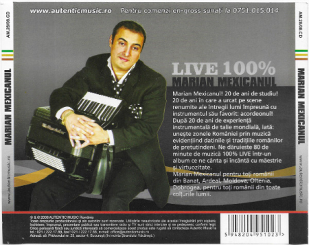 Marian Mexicanul – Datini La Români (Live 100%) (CD) [1]