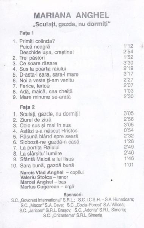 Mariana Anghel - Sculați, Gazde, Nu Dormiți!, (Casetă Audio) [1]