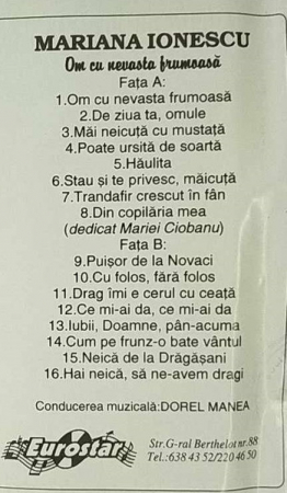 Mariana Ionescu - Om Cu Nevasta Frumoasă, (Casetă Audio) [1]