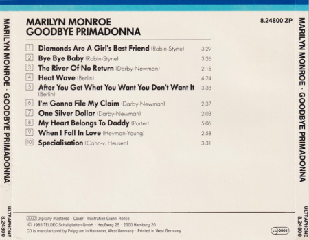 Marilyn Monroe - Goodbye Primadonna (CD) [1]