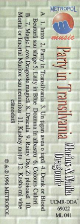 Marius Dragomir - Party In Transilvania, (Casetă Audio) [1]