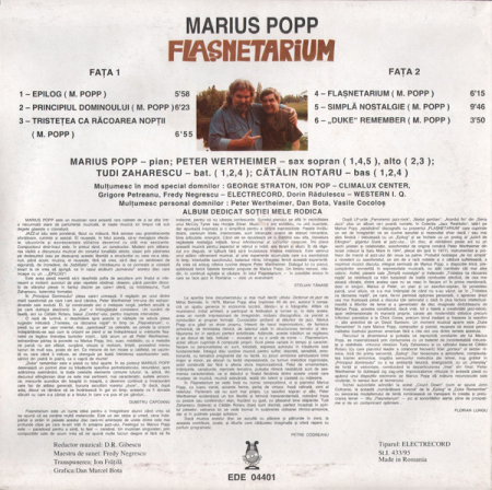 Marius Popp - Flașnetarium, (Disc Vinil) [1]