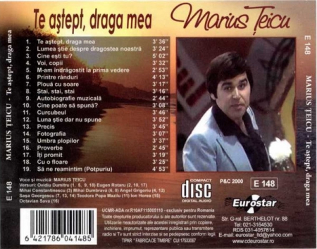 Marius Țeicu – Te Aștept, Draga Mea (CD) [1]