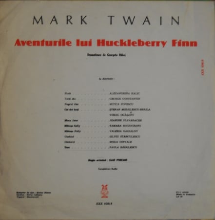 Mark Twain (2) – Aventurile Lui Huckleberry Finn (VINIL) [1]
