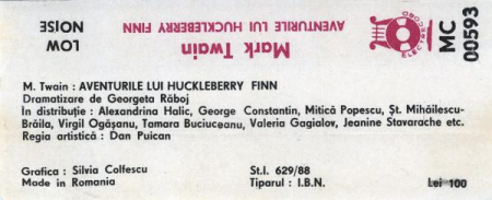 Mark Twain - Aventurile Lui Huckleberry Finn, (Casetă Audio) [1]