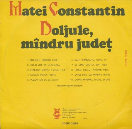Matei Constantin - Doljule, Mîndru Județ, (Disc Vinil) [1]