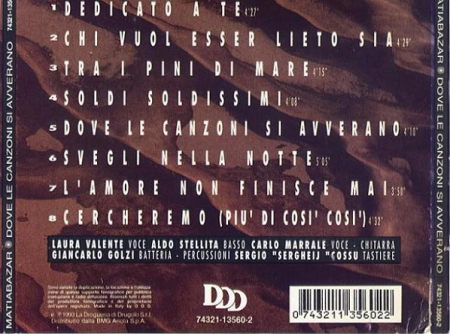 Matia Bazar - Dove Le Canzoni Si Avverano (CD) [1]