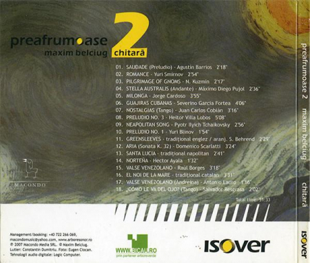 Maxim Belciug - Preafrumoase 2, (CD) [1]