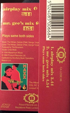 Maxx - No More (I Can't Stand It) (Caseta Audio) [1]