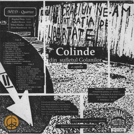 MED-Quartet - Colinde Din Sufletul Golanilor, (Disc Vinil) [1]
