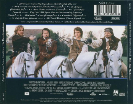 Michael Kamen - The Three Musketeers (Original Motion Picture Soundtrack) , (CD) [1]