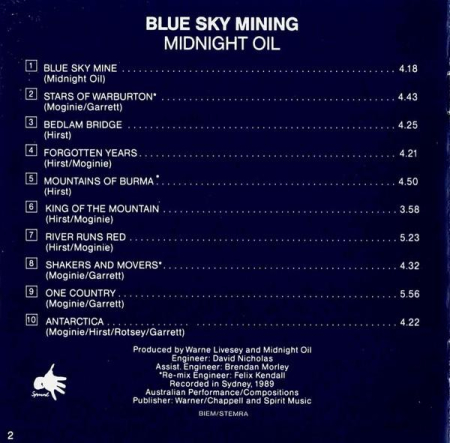Midnight Oil - Blue Sky Mining [1]