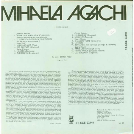 Mihaela Agachi - Recital Vocal, (Disc Vinil) [1]