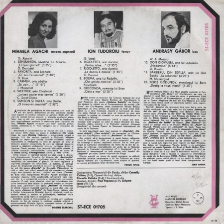 Mihaela Agachi - Tineri Soliști Laureați Ai Concursurilor Internaționale De Canto, (Disc Vinil) [1]
