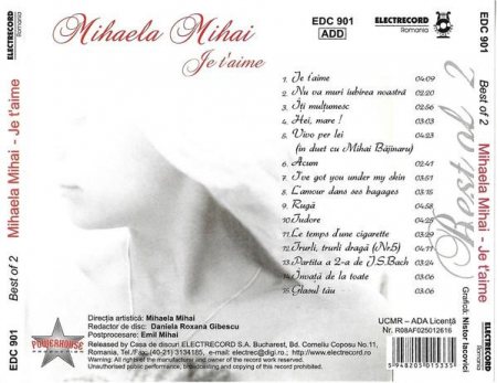 Mihaela Mihai - Je T'aime (Best Of 2), (CD) [1]